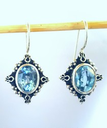 blue earrings